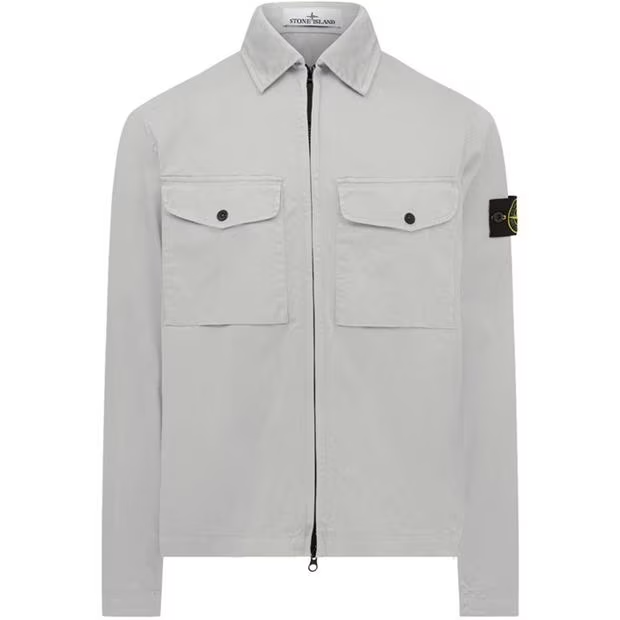 Stone Island Twill Overshirt White