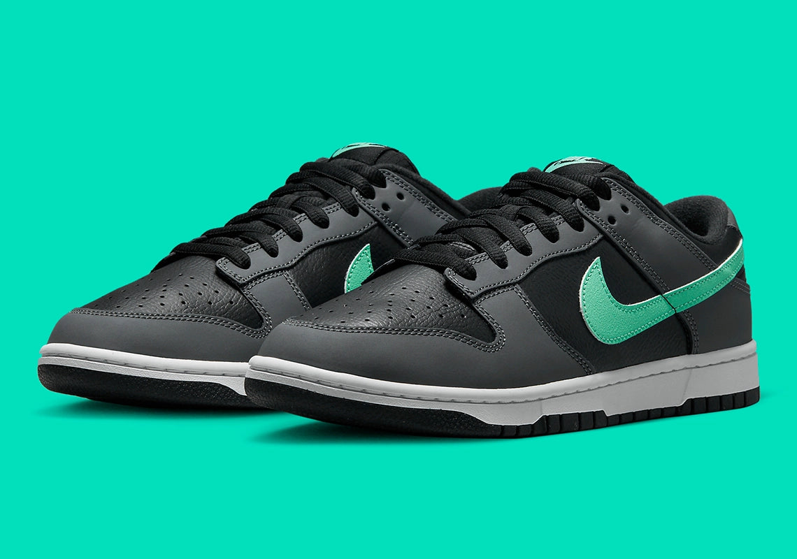 Nike Dunk Low green glow black