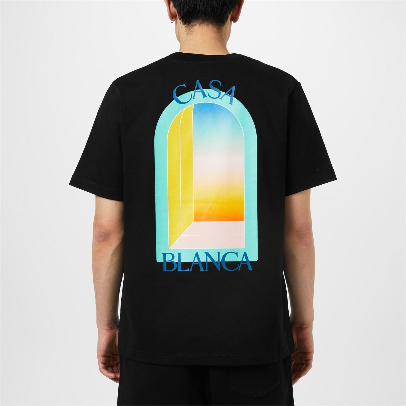 Casablanca Arch Gradient T Shirt Black/Blue