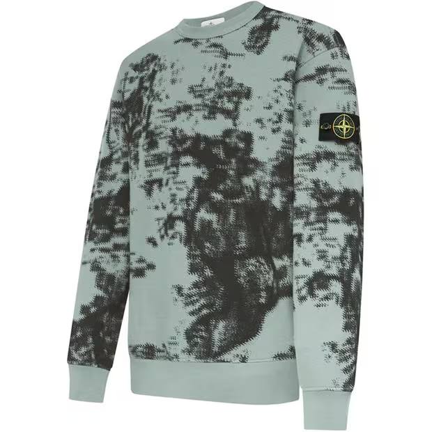 Stone Island Camouflage Jumper Grig Verd