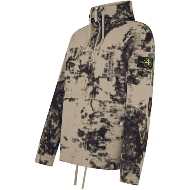 Stone Island Camouflage Hoodie Tortora