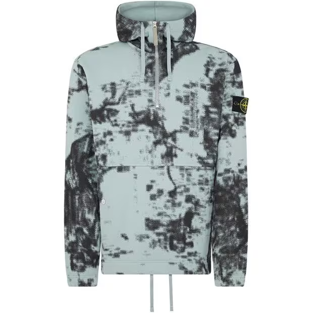 Stone Island Camouflage Hoodie Grig Verd