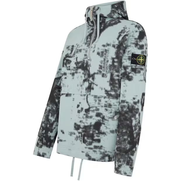 Stone Island Camouflage Hoodie Grig Verd