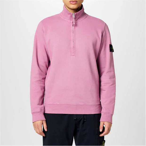 Stone Island Half Zip Jumper Rosa Quar