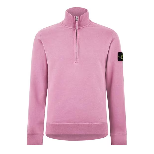 Stone Island Half Zip Jumper Rosa Quar