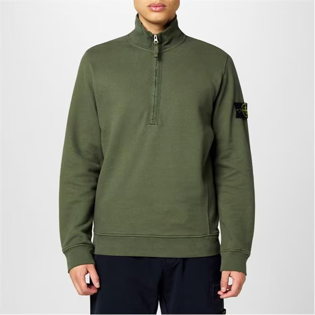 Stone Island Half Zip Jumper Muschio