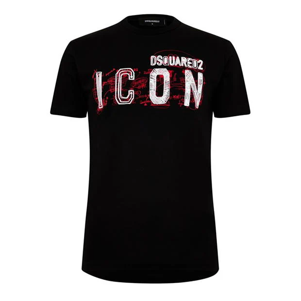 DSquared2 Icon Spray T-Shirt Black