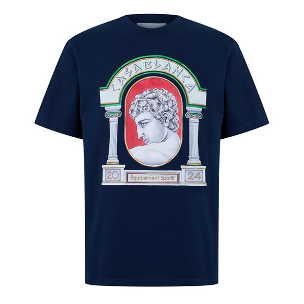 Casablanca La Medaille T Shirt Blue