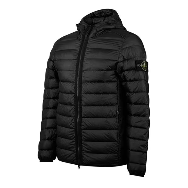 STONE ISLAND Badge Down Puffer Jacket Black