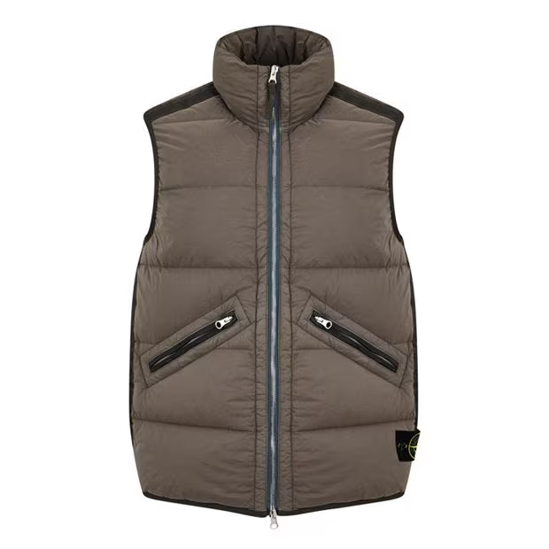 Stone Island Nylon Gilet Walnut