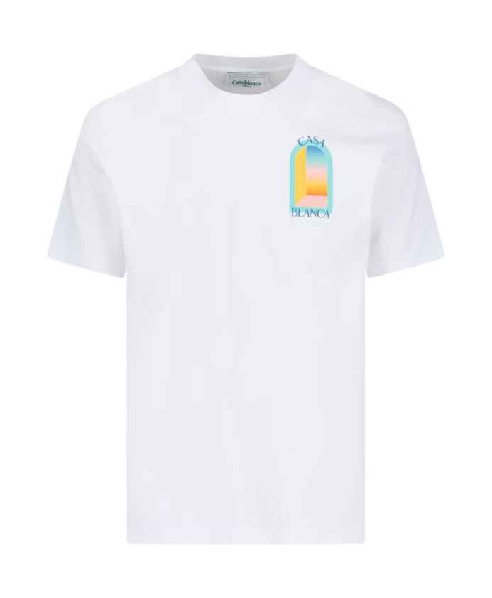 Casablanca Arch Gradient T Shirt White/Blue