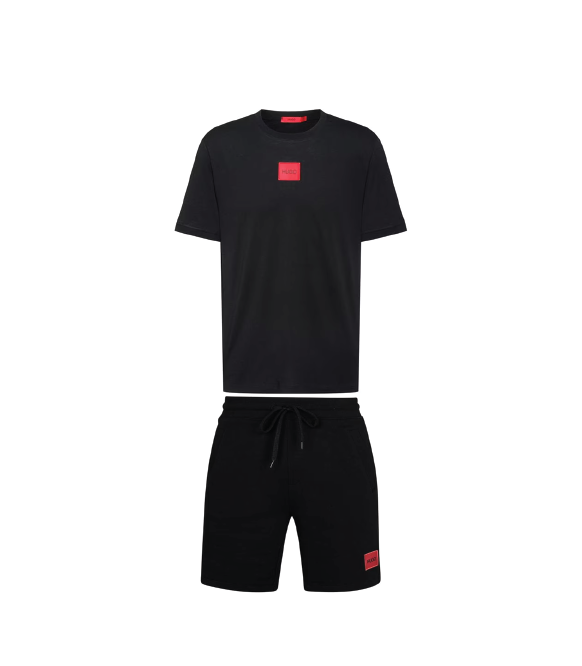 Hugo Boss Logo Shorts Set Black