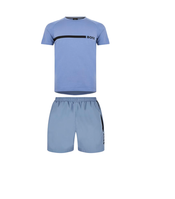 Hugo Boss Shorts Set Open Blue