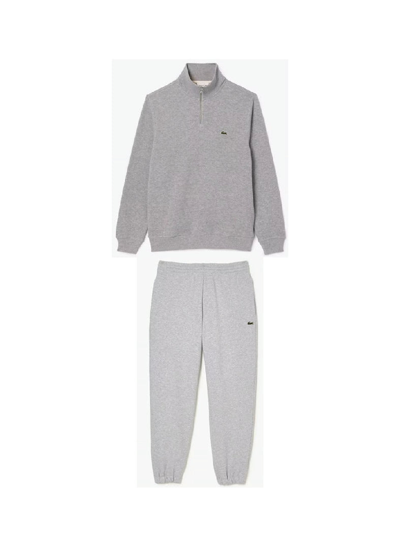 Lacoste 1/4 Zip Hoodie Full Tracksuit Grey