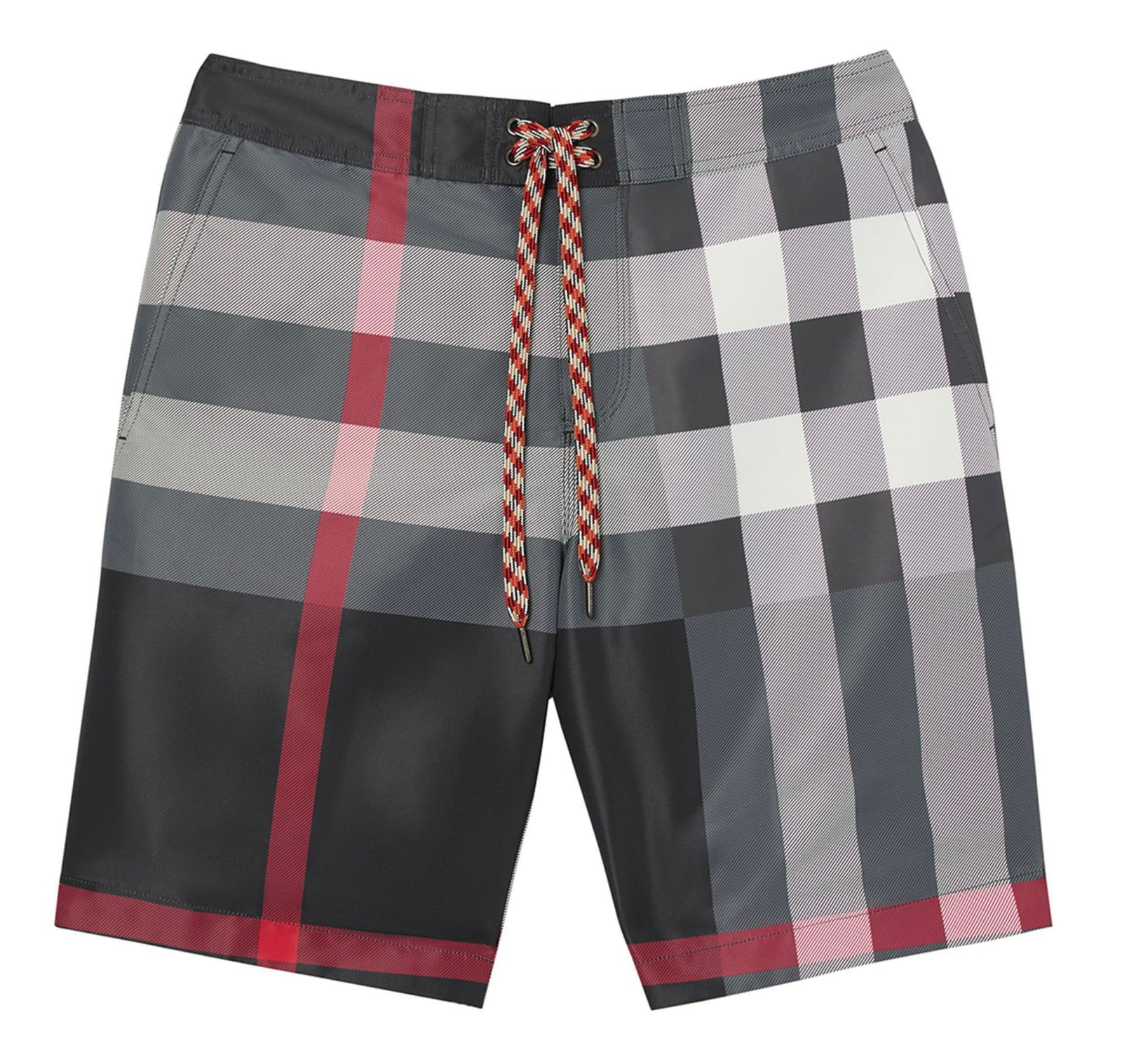 Burberry Check Swim Shorts Black/Red