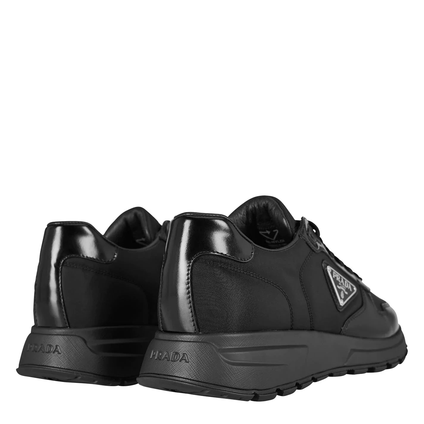 Prada Triangle Logo Trainers Black