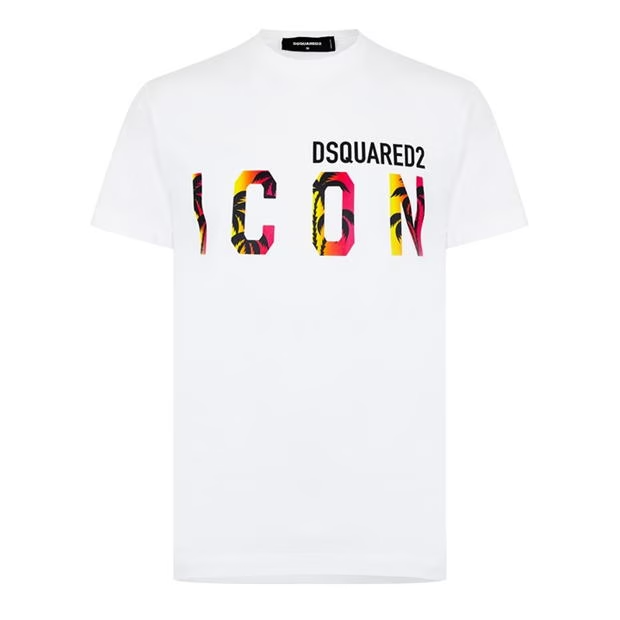 DSquared2 Icon Palm T-Shirt White