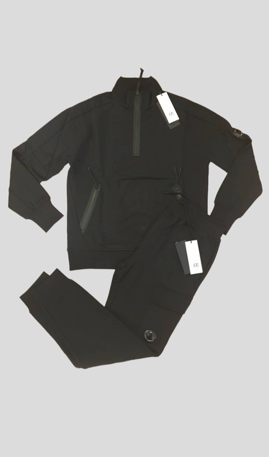 CP Company Half Zip Full Tracksuit Black