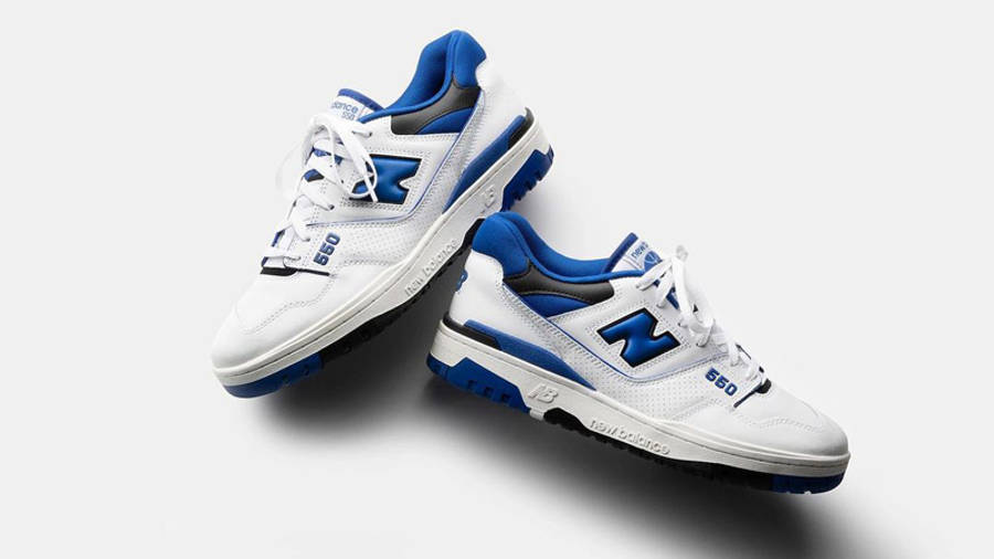 New Balance 550 White Blue Trainers